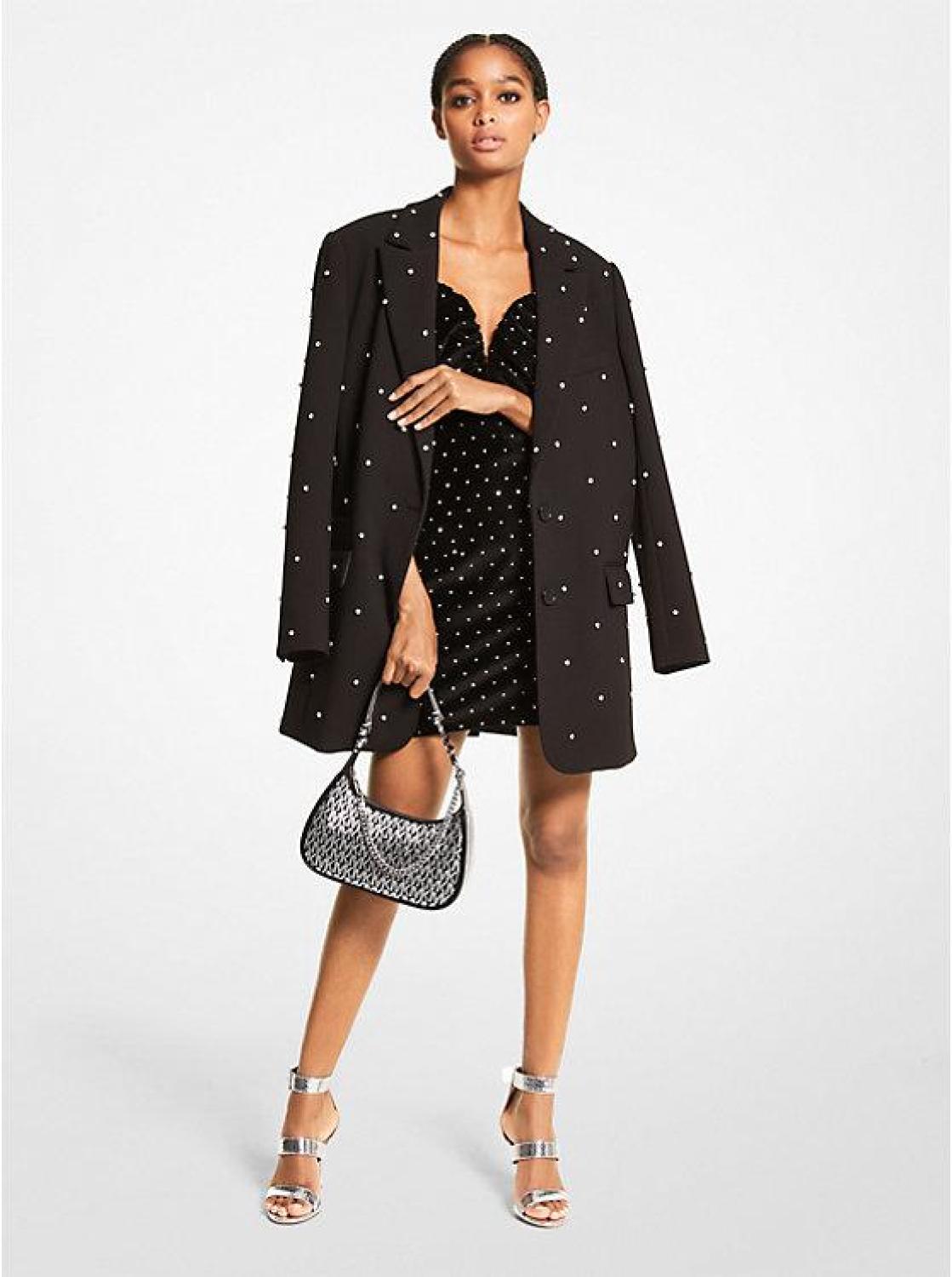 Embellished Crepe Blazer