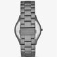 Oversized Slim Runway Gunmetal Watch And Jet Set Charm Leather Wallet Gift Set