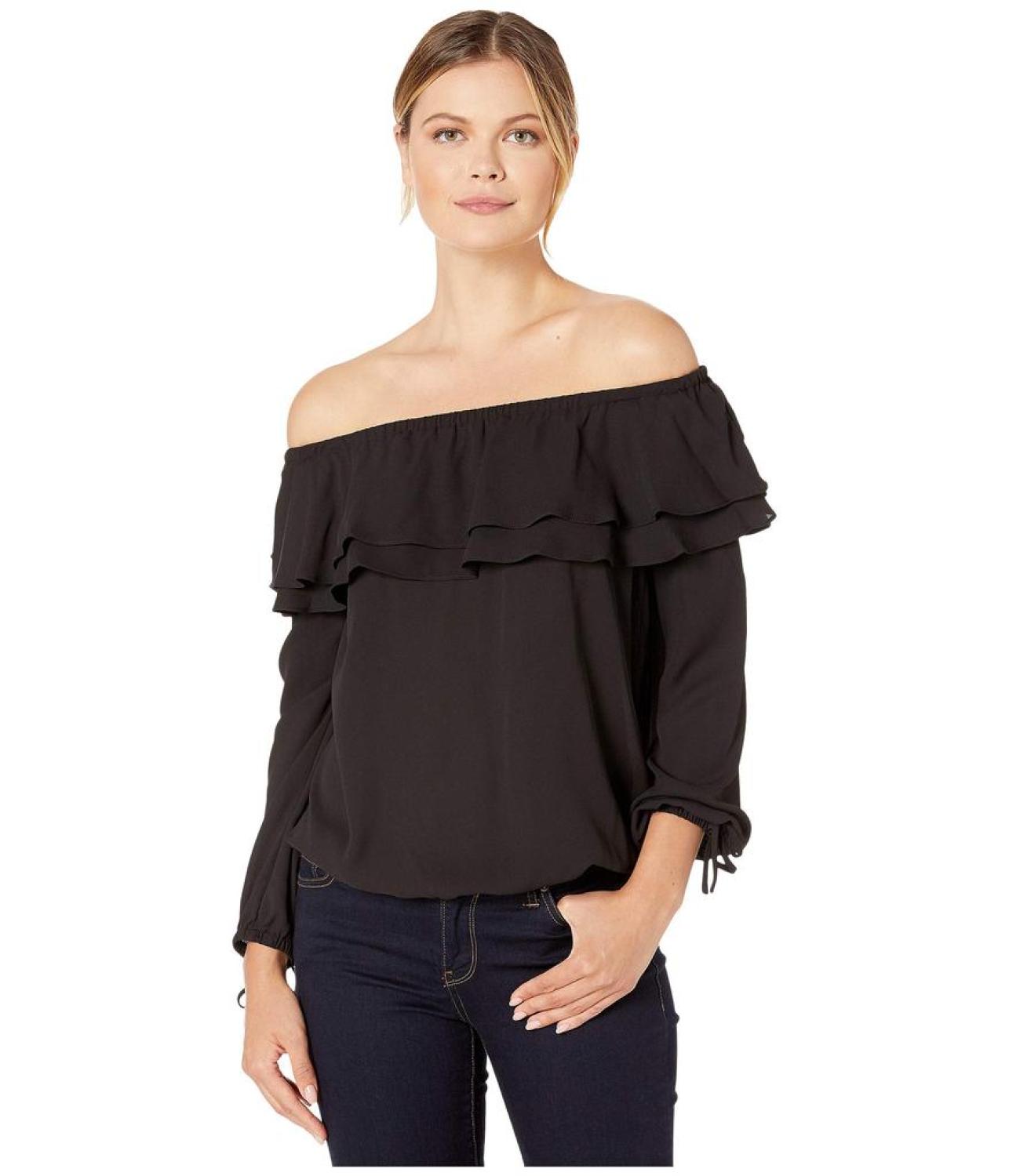Ruffle Peasant Top
