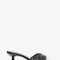 Amal Embellished Faux Suede Kitten Sandal