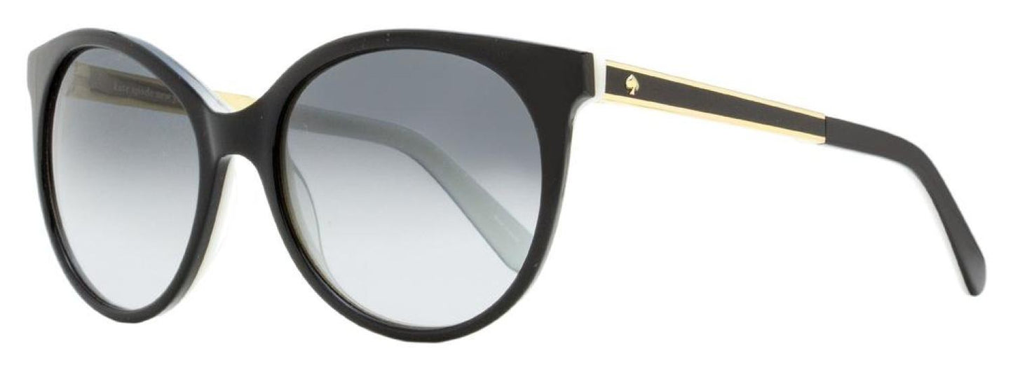 Kate Spade Women's Oval Sunglasses Amaya/S S0TF8 Black/Gold/White 53mm