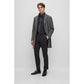 Wool-blend coat with zip-up inner