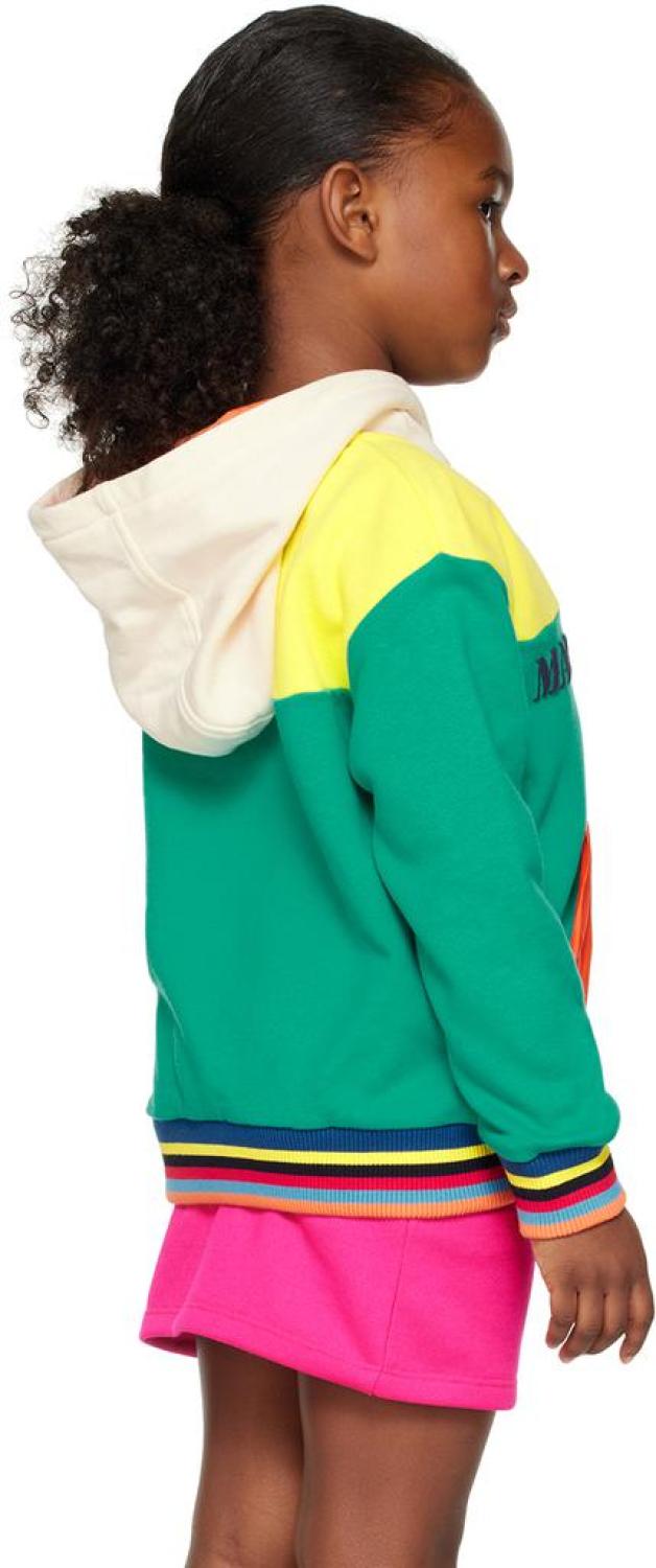 Kids Green Embossed Hoodie