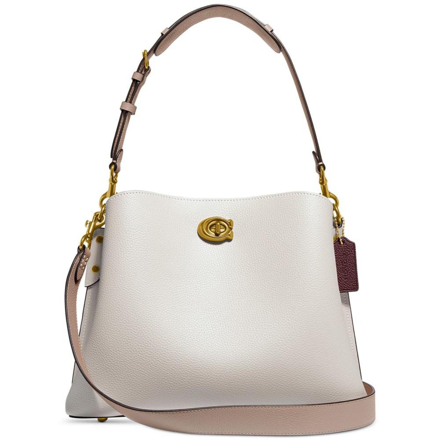 Pebble Leather Willow Shoulder Bag with Convertible Straps