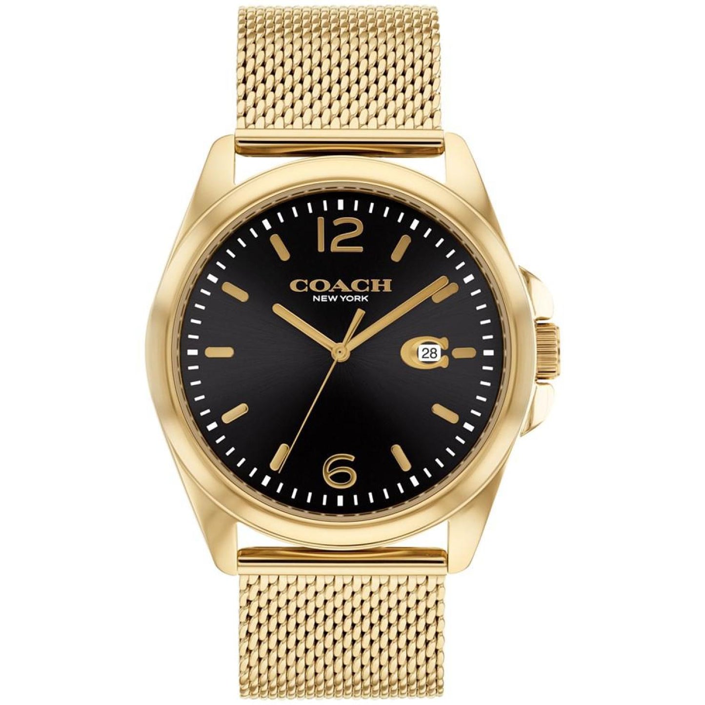 Men's Greyson Quartz Gold-Tone Stainless Steel Mesh Bracelet Watch 41mm