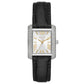 Women's Emery Three-Hand Black Genuine Leather Strap Watch 33mm