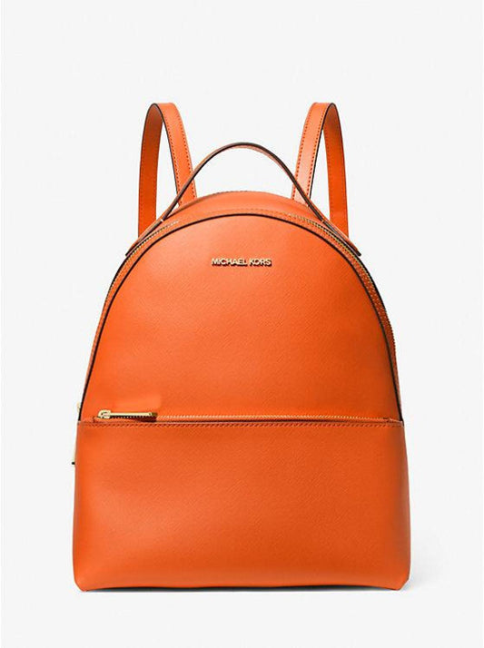 Sheila Medium Faux Saffiano Leather Backpack