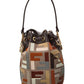 FENDI Mon Tresor Mini FF Canvas & Leather Bucket Bag