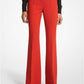 Brooke Double Face Stretch Wool Twill Flared Pants