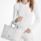 Luisa Medium Pebbled Leather Tote Bag
