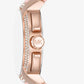 Oversized Sydney Pavé Rose Gold-Tone and Logo Watch