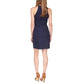 Women's Stud Chain-Neck Mini Dress, Regular & Petite