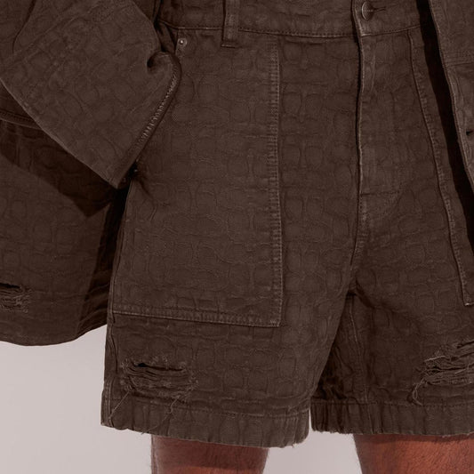 Coach Outlet Distressed Denim Shorts
