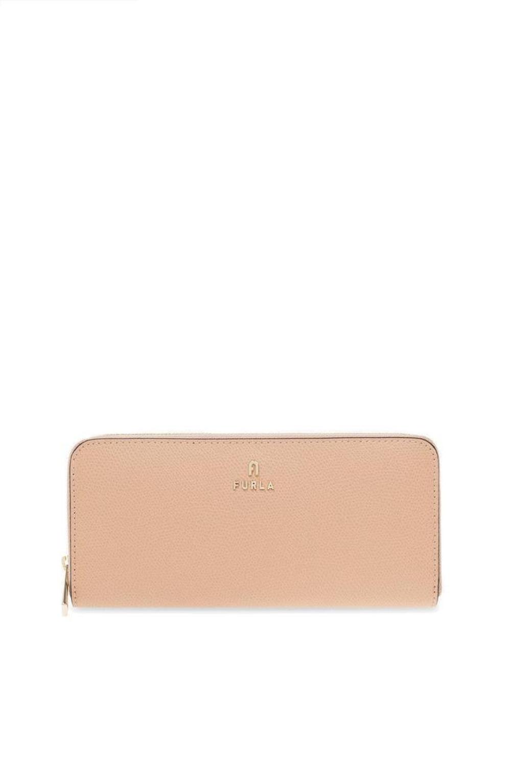 Furla Logo Plaque Zipped Continental Wallet