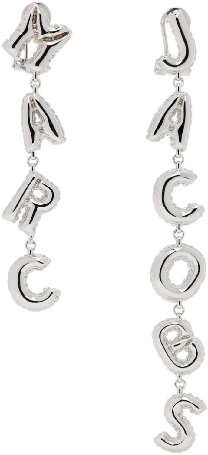Silver MJ Balloon Earrings
