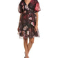 Marchesa Notte Organza Wrap Dress