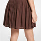 Pleated Logo Skirt
