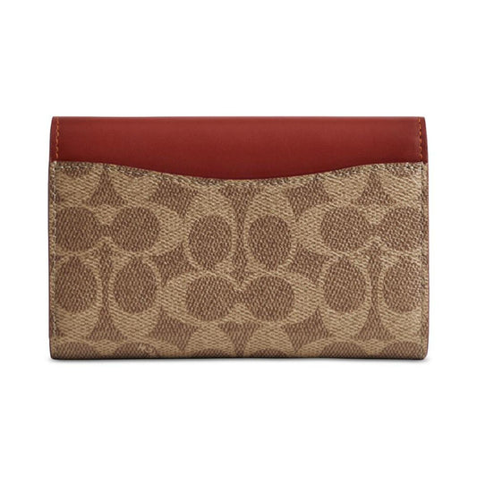 Essential Medium Flap Signature Canvas Wallet