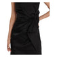 Tie-Waist Charmeuse Cocktail Dress