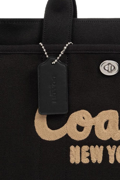 Coach Logo Flocked Tote Bag
