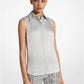 Hansen Charmeuse Sleeveless Shirt
