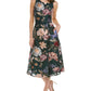 Marchesa Notte Floral Fil-Coupé Midi Dress