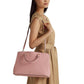 Crosshatch Leather Large Hanna Satchel
