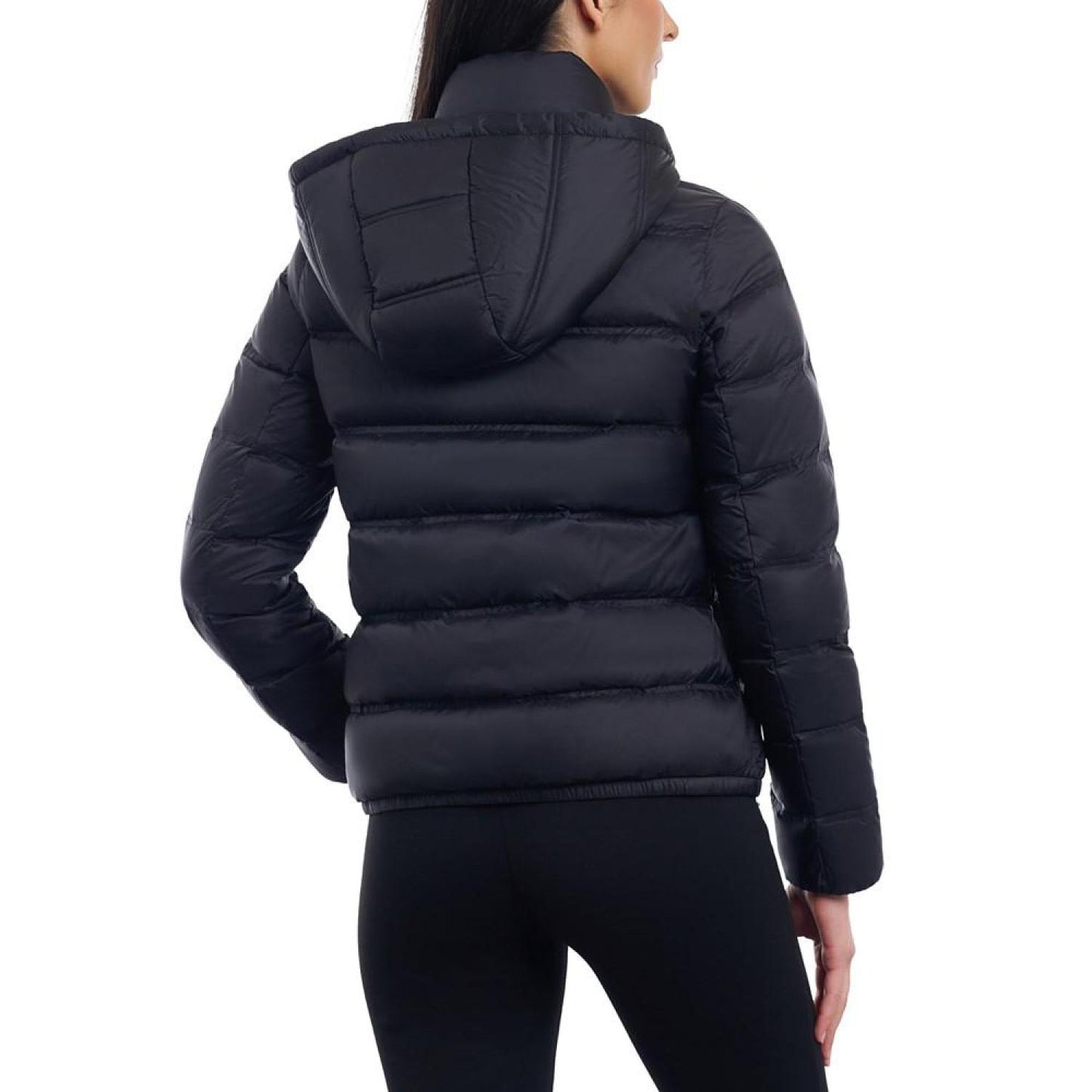 Women's Hooded Packable Bomber Puffer Coat