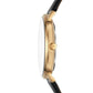 Women's Pyper Three-Hand Black Leather Watch 38mm and Jewelry Gift Set