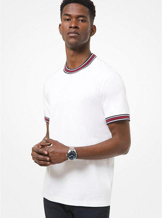 Logo Tape Cotton T-Shirt