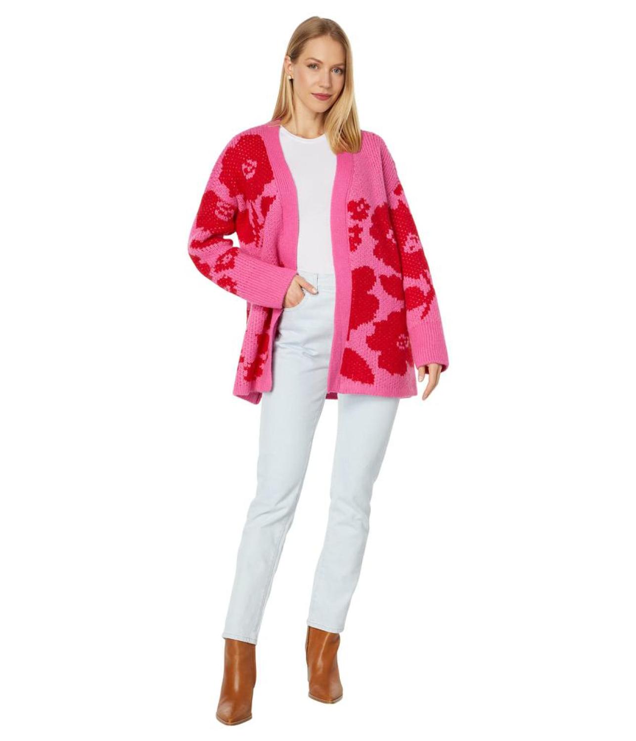 TTT_MSW 22AW Rose Jacquard Knit Cardigan トップス