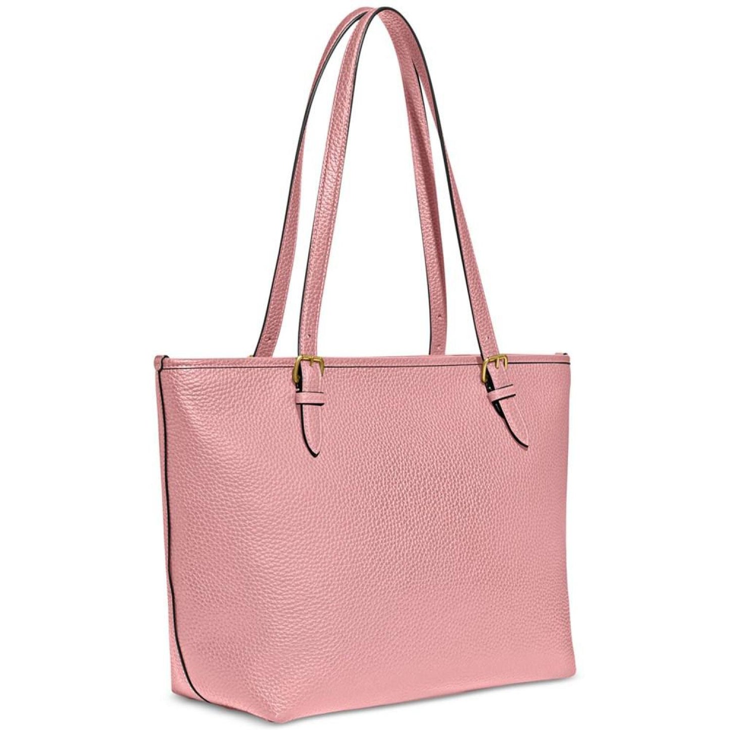 Polished Pebble Leather Taylor Tote with C Dangle Charm