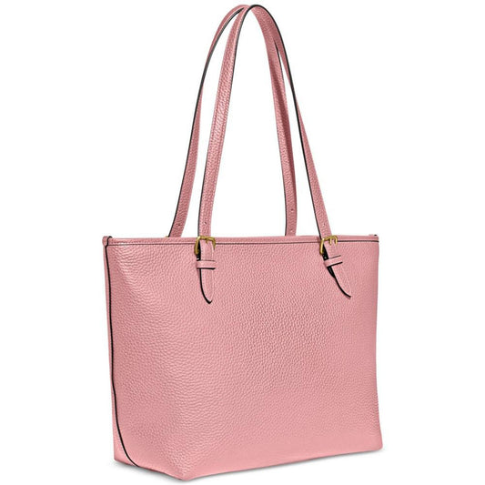 Polished Pebble Leather Taylor Tote with C Dangle Charm