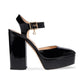 Women's Isabella Ankle-Strap Platform Block-Heel Pumps