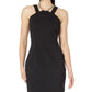 Chain Necklace High Neck Mini Dress
