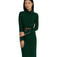 Cotton-Blend Turtleneck Dress