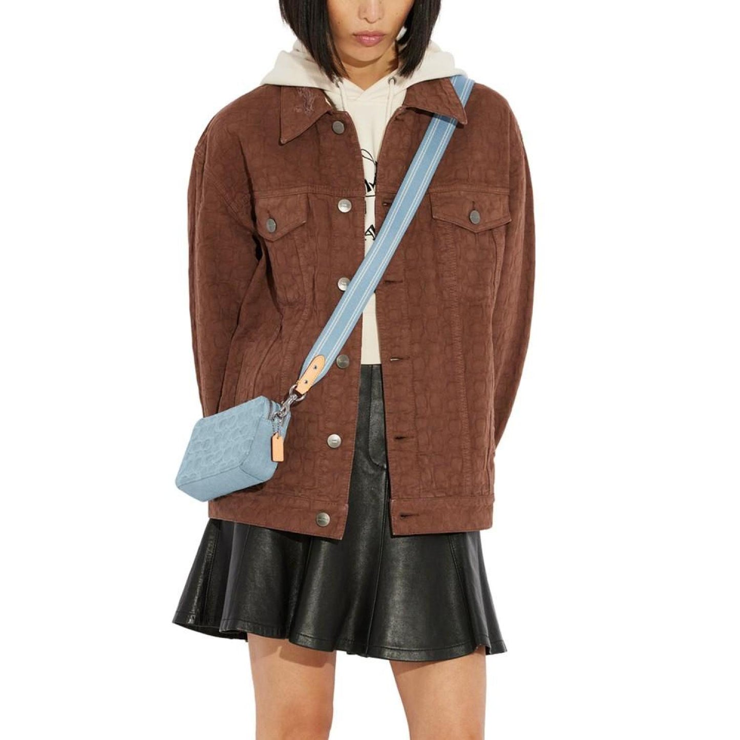 Washed Denim Signature Kira Mini Crossbody