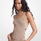 Metallic Ribbed Knit Tank Top