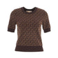 Michael Michael Kors Jacquard Logo Printed Top