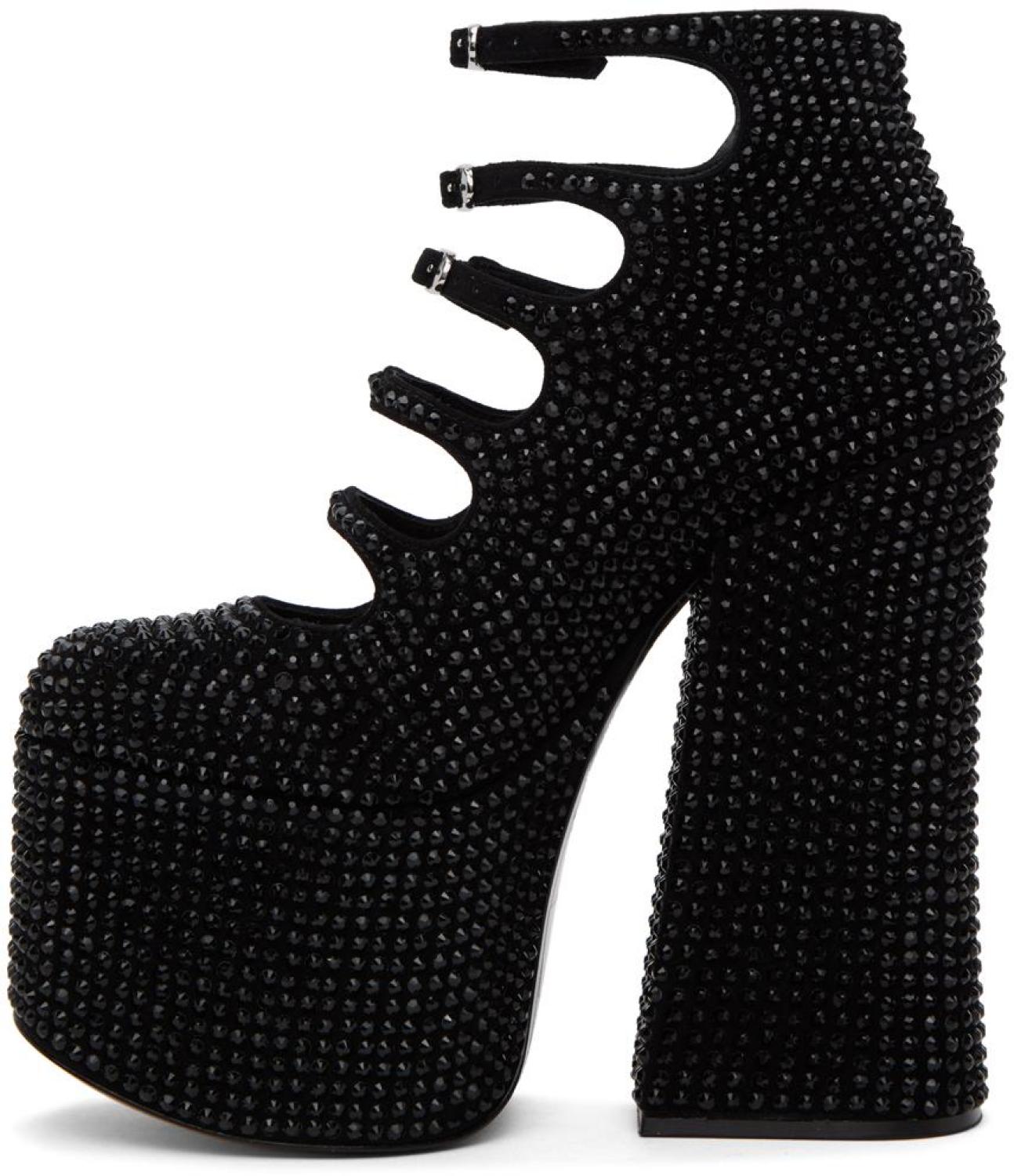 Black 'The Rhinestone Kiki' Heels
