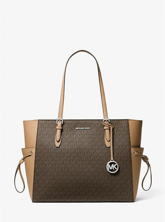 Gilly Large Logo and Leather Tote Bag