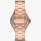 Lennox Pavé Logo Rose Gold-Tone Watch and Bracelet Set