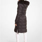 Quilted Nylon Belted Puffer Coat