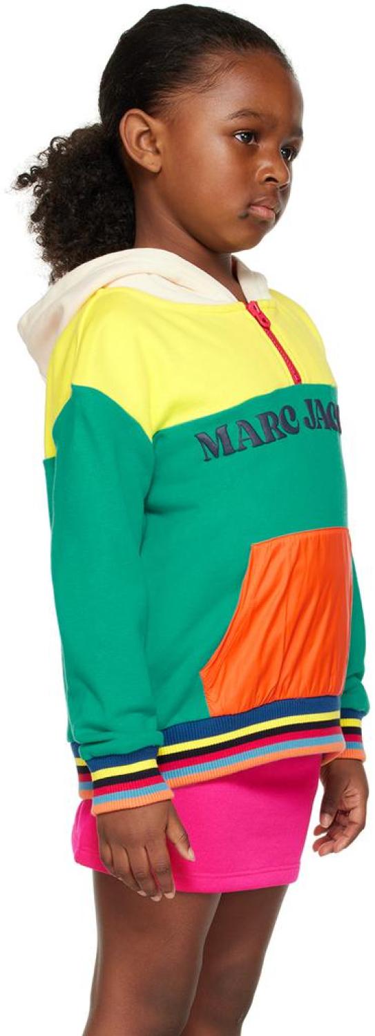 Kids Green Embossed Hoodie