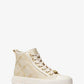 Evy Metallic Empire Logo Jacquard High-Top Sneaker