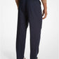 Stretch Wool Flannel Belted Trousers