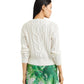 Cable-Knit Cotton Crewneck Sweater