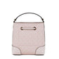 Michael Kors Mercer Small Powder Blush PVC Bucket Crossbody Handbag Purse Women's pink