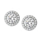 Women's Sterling Silver Pavé Studs