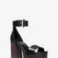 Tara Leather and Logo Platform Sandal